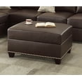 thumbnail image 4 of Living Room Furniture Modern Contemporary Espresso Faux Leather Sectional Sofa 3pcs Sectional Sofa Set Couch Cushion Pillows, 4 of 8