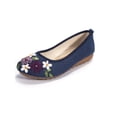 thumbnail image 6 of LELINTA Women's Ballet Flats Casual Floral Embroidered Shoes Basic Round Toe Ballet Flat Shoes Slip On Driving Shoes With Comfort Soft Platform Shoes, 6 of 8