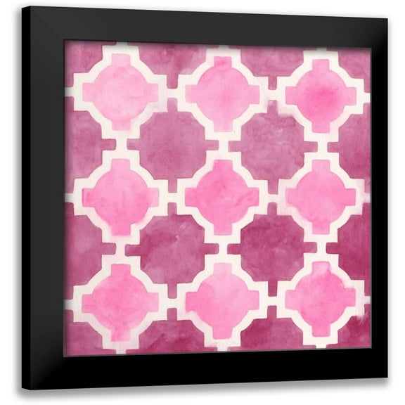 Vess, June Erica 12x12 Black Modern Framed Museum Art Print Titled - Watercolor Tile V