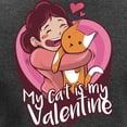 thumbnail image 3 of CafePress - My Cat Is My Valentine Long Sleeve T Shirt - Women's Long Sleeve Graphic Tee Casual Fit, 3 of 4