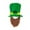 D, variant on St. Patrick's Day Velvet Top Hat with Shamrock,Irish Leprechaun Plush Hat for Women Men Costume Accessory Party Favors