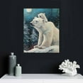 thumbnail image 5 of Nawypu  Polar Bear &amp; Cub Winter Scene Canvas Wall Art, Design, 5 of 5
