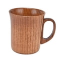 thumbnail image 2 of Drinking Cup, Natural Wooden Mug Reusable  Free with Handle for Office Tea Coffee Water, 2 of 8