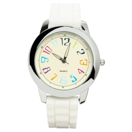 UPC 083275139743 product image for Xhilaration Ladies White Rubber Watch | upcitemdb.com