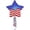 Patriotic Prism Star, variant on PMU 10in Pre-Inflated Patriotic Top Hat American flag Balloon with Stick, 4th of July Balloons, Independence Day Decorations, Patriotic Decorations,USA Mylar Balloons, Red White Blue, (1/Pkg) pkg/1