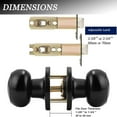 thumbnail image 6 of Knobelite Round Passage Door Knob Adjustable Black Finish,10 Pack, 6 of 7