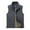 Gray, variant on Men's Outdoor Casual Sleeveless Cargo Jackets Fleece Lined Stand Collar Full Zip Coats Warm Outwear Padded Vest Coats Khaki