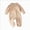 A99-Newborn Bodysuit-Khaki, variant on 0-3 Months Newborn Baby Long Sleeve Plaid Jumpsuit Doll Climbing Suit Fart Zipper Sleep & Play One-Piece Bodysuit