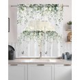 thumbnail image 2 of Eucalyptus Kitchen Curtains Sets for Windows 3 Piece, Butterfly Sage Green Leaf Farmhouse Plant Kitchen Curtains and Valances Tier Set 24 Inch Length Swag Curtain for Living Room Cafe Bathroom, 2 of 6