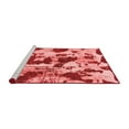 thumbnail image 2 of Ahgly Company Machine Washable Indoor Round Abstract Red Modern Area Rugs, 6' Round, 2 of 4