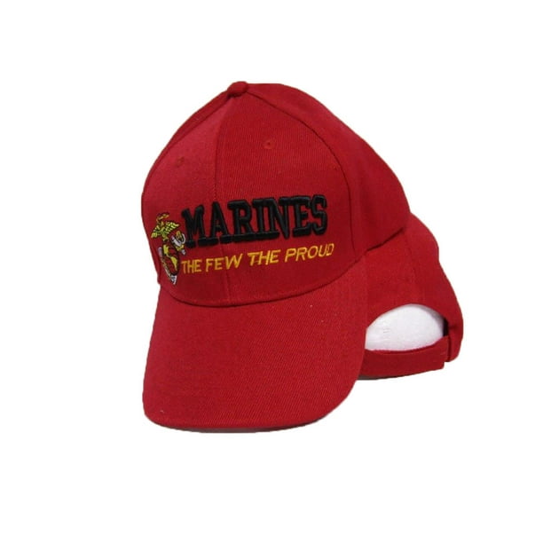 USMC Marines Marine Corps Red Few Proud EGA Crest Embroidered Cap Hat -