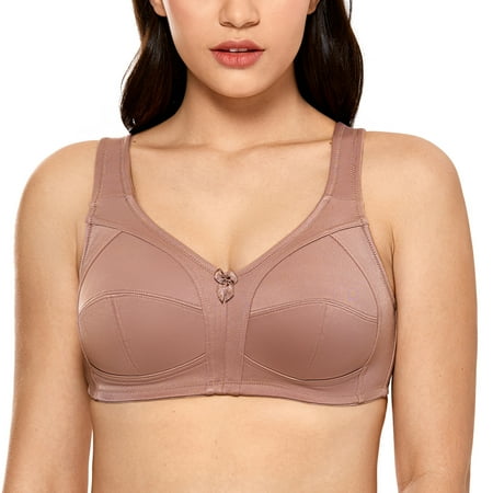 

DELIMIRA Women s Non Padded Plus Size Wireless Support Full Coverage Bra