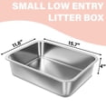 thumbnail image 3 of Bandeja Holintan de acero inoxidable para gatito de 40 x 30 x 10 cm, 3 of 6
