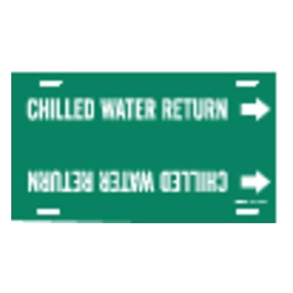 Brady Pipe Mrkr,Chilled Water Return,6 to7-7/8 4023-F