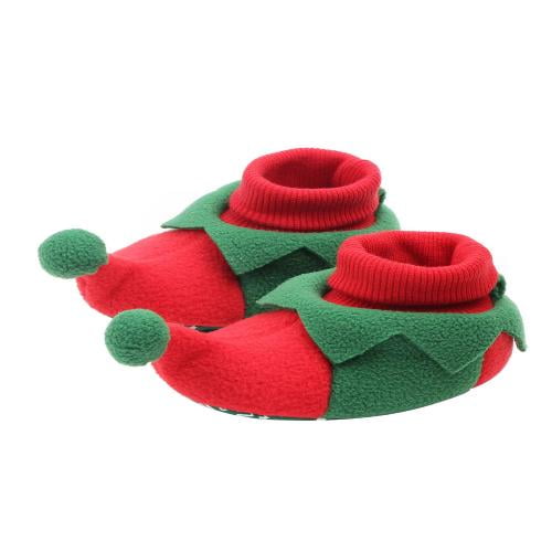 Annnowl Toddler Boys Girls Santa Claus Christmas Shoes Winter Warm Slippers