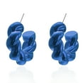 thumbnail image 1 of Pendientes de aro Huggie de resina con diseño de cúpula de colores para mujer, geometría colorida, 1 of 5