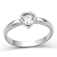 thumbnail image 1 of Women Rhodium Brass Ring with AAA Grade CZ in Clear - Size 6, 1 of 1