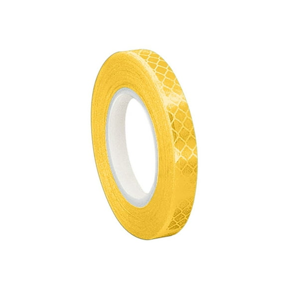 3M 3431 Yellow Micro Prismatic Sheeting Reflective Tape – 0.5 in. x 15 ft. Non Metalized Adhesive Tape Roll. Safety