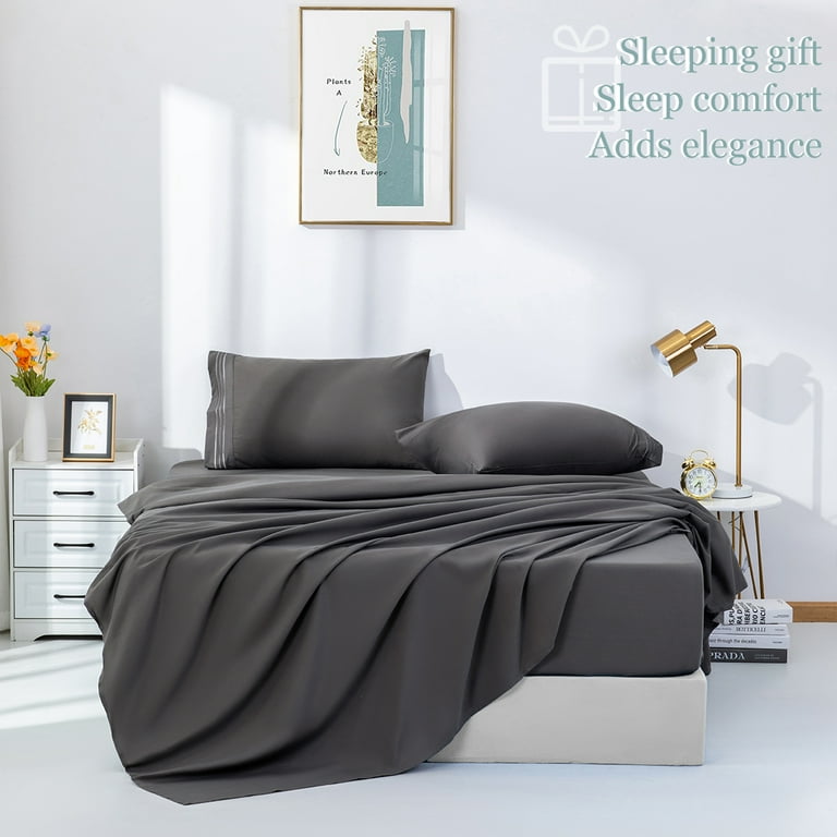 LBRO2M Bed Sheets Set 1800 Series Hotel Luxury Double Brushed