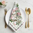thumbnail image 2 of Pink Spring Floral Cloth Napkins, Elegant Pastoral Flowers Birds Watercolor Washable and Reusable Dinner Napkins Set of 4, Table Napkin for Kitchen Party Birthday Wedding Hotel Housewarming 20"x20", 2 of 9