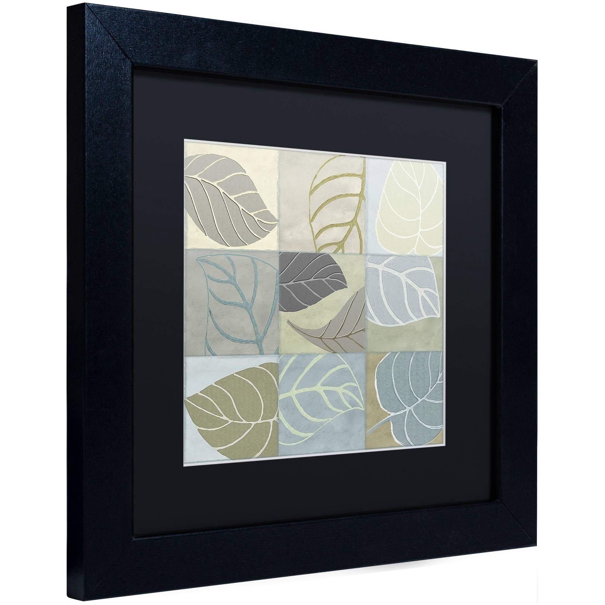 Trademark Fine Art "Leaf Story IV" Canvas Art by Color Bakery Black Matte, Black Frame
