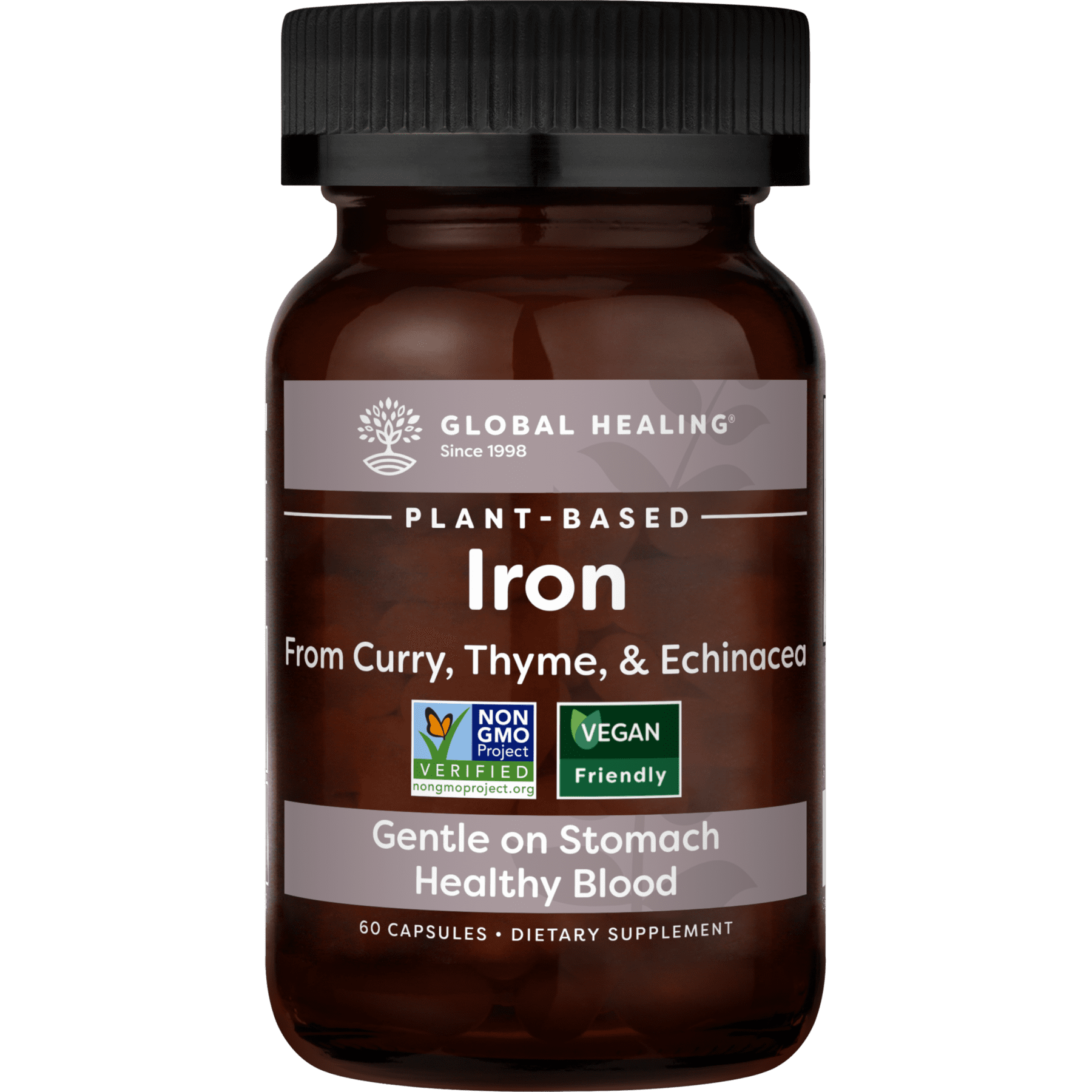 Global Healing Iron Supplement Vitamins - 60 Capsules