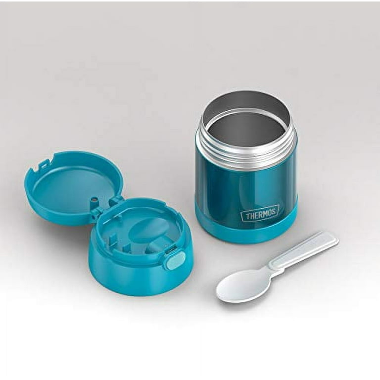  THERMOS FUNTAINER 10 Ounce Stainless Steel Vacuum Insulated Kids  Food Jar with Folding Spoon, Teal : Home & Kitchen