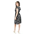 thumbnail image 3 of Vestido estampado flores Roman Fashion /Juvenil, 8867-13 (Negro flores) negro G, 3 of 6