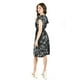 thumbnail image 3 of Vestido estampado flores Roman Fashion /Juvenil, 8867-13 (Negro flores) negro G, 3 of 6