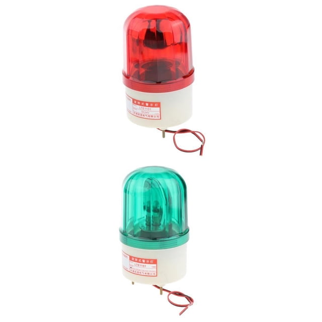 Luz De Advertencia Estroboscópica Giratoria LED De 24V, Lámpara De Flash De Baliza De Señal Redonda R+G