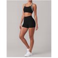 thumbnail image 2 of PISONIC Women 2 Piece Color Block Workout Set, Double Strap Racerback Sports Bra & High Waist Butt Lifting Biker Shorts, Summer Breathable Yoga Gym Activewear Outfit, 2 of 6