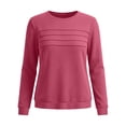 thumbnail image 4 of LIaqionyy Women Tops Long Sleeve Blouses Casual Crew Neck Pleated Tunic Shirts Loose Fashion Business Clothes, 4 of 5