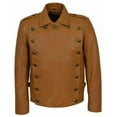 thumbnail image 3 of Brown Leather Moto Jacket Mens Brown Leather Jacket Leather Motorcycle Jacket Tan Biker Jacket Mens Leather Riding Jacket Tan Jacket For Men size S, 3 of 4