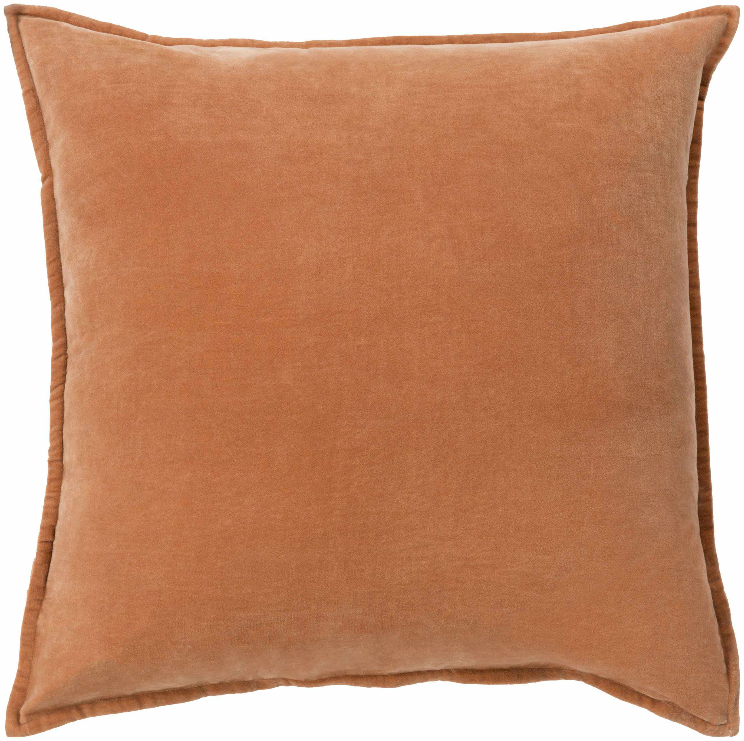 Decorative Velvet Cushion Cover Orange Soft Pillow Case Indian Art 18" PL18540