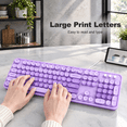 Large Print Wired Full-Size Computer with Number Pad, Purple - Walmart.com