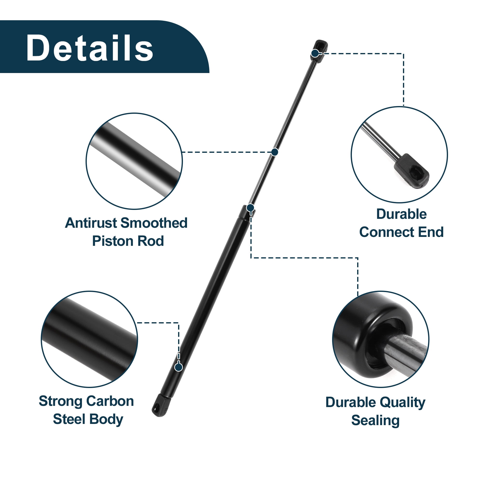 Unique Bargains 2Pcs Lift Supports Struts for Ford Focus 2000-2007 Rear Hatch Gas Spring