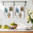 thumbnail image 3 of Spring Floral Kitchen Towels Set of 3, Wooden Elegant Pastoral Flowers Absorbent Dish Towels for Kitchen, Microfiber Hand Towel, Quick Drying Tea Towel for Cleaning Decorative Dishcloths, 3 of 7