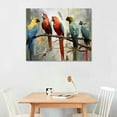thumbnail image 2 of Nawypu Parrot Pictures Canvas Wall Art - Tropical Macaw birds Decorations for Home Decor Framed, 2 of 4