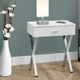 thumbnail image 2 of HomeRoots 333130 22.25 in. Particle Board & Chrome Metal Accent Table, 2 of 6