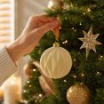 thumbnail image 4 of Christmas Tree Ornaments,Christmas Decorations,Velvet Flocked Christmas Tree Ornaments,Shatterproof Plastic Hanging Balls Luxury Xmas Decor for Home Porch Party(Yellow-C 3.15*3.15*3.15in), 4 of 5
