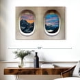 thumbnail image 3 of Elephant Stock Transcontinental Airplane Windows Wall Art - Horizontal Canvas Wall Art - Living Room Wall Decor - Transportation Canvas - Beige And Black Decor - 39" x 26", 3 of 8