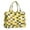 Yellow White Checker, variant on Large Capacity Tote Bag,Yellow White Checker Sunflower Pattern Handbag Fashion Luxury Tote Bag,15.7"x13"x 5.1" Inches,Laptop Compatible