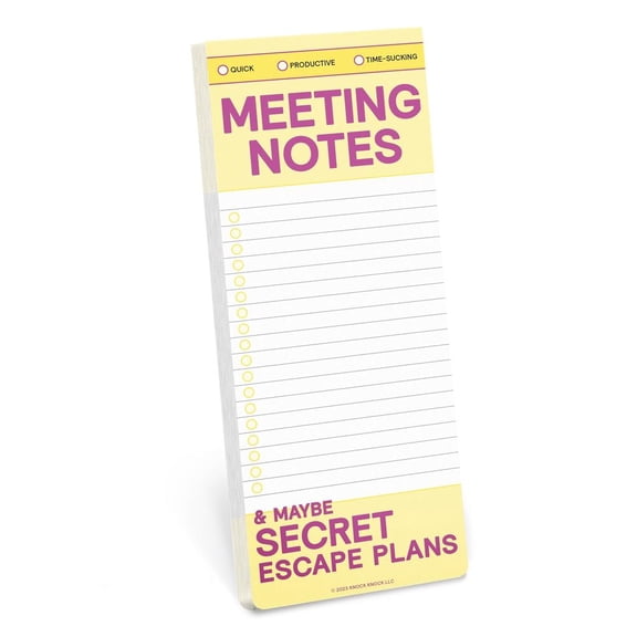 Knock Knock Meeting Notes Make-A-List Pads