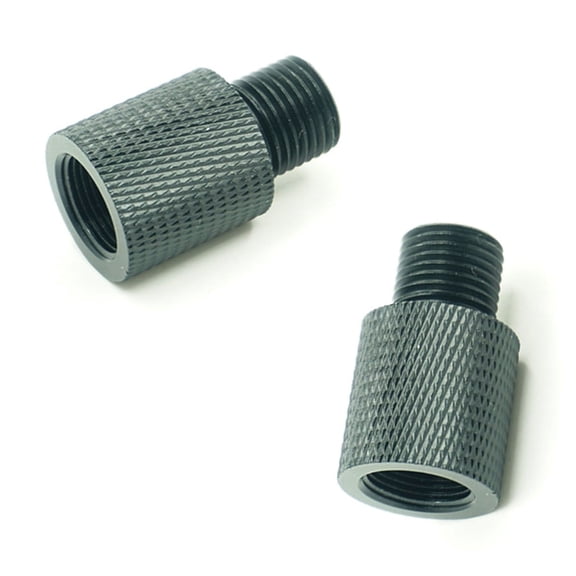 14mm CCW to 1/2X28 UNEF Male and Female 2pcs Aluminum Barrel Extension Tube Thread Converter