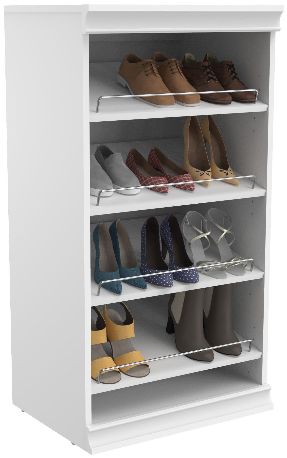 individual shoe shelves on Closetmaid 21 38 W Modular Storage Stackable Shoe Shelf Unit Walmart Com Walmart Com