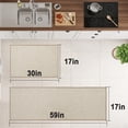 thumbnail image 5 of Hiasan Kitchen Rug Set of 2 PCS, Non Slip Rugs for Kitchen Floor, Absorbent Anti Fatigue Mats Washable for Kitchen, Office, 17"x30"+17"x59", Beige, 5 of 7