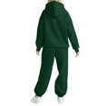 thumbnail image 4 of Womens 2 Piece Outfits Lounge Hoodie Sweatsuit Sets Oversized Sweatshirt Baggy Fall Fashion Hoodies & Sweatpants Dark Green XL, 4 of 4