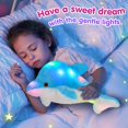 thumbnail image 5 of 18 inch Light up Dolphin Stuffed Animal, Night Light Colorful Glowing Dolphin Soft LED Plush Toys Gift for Kids on Christmas Birthday Festivals(Blue), 5 of 7