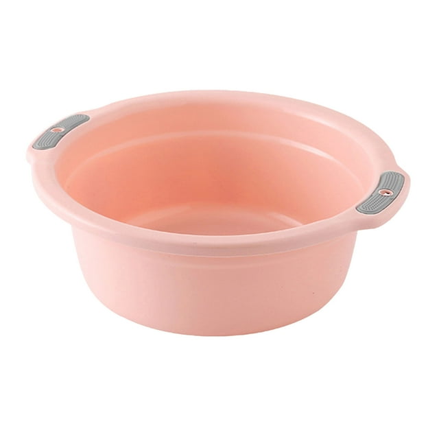 Wash Basin, Plastic Washing Basin Plastic Tub Plastic Wash Basin with Double Handles for Home Bathroom