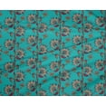 thumbnail image 5 of oneOone Polyester Spandex Turquoise Blue Fabric Leaves & Clover Craft Projects Decor Fabric Printed By The Yard 56 Inch Wide-T2, 5 of 5